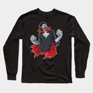 Scary Vampire Dracula Bat Halloween Monster ghost Long Sleeve T-Shirt